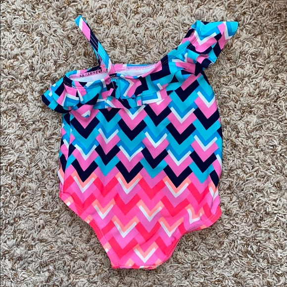 OshKosh B'gosh Swim 6m Girls One Piece Chevron Bathing Suit Poshmark